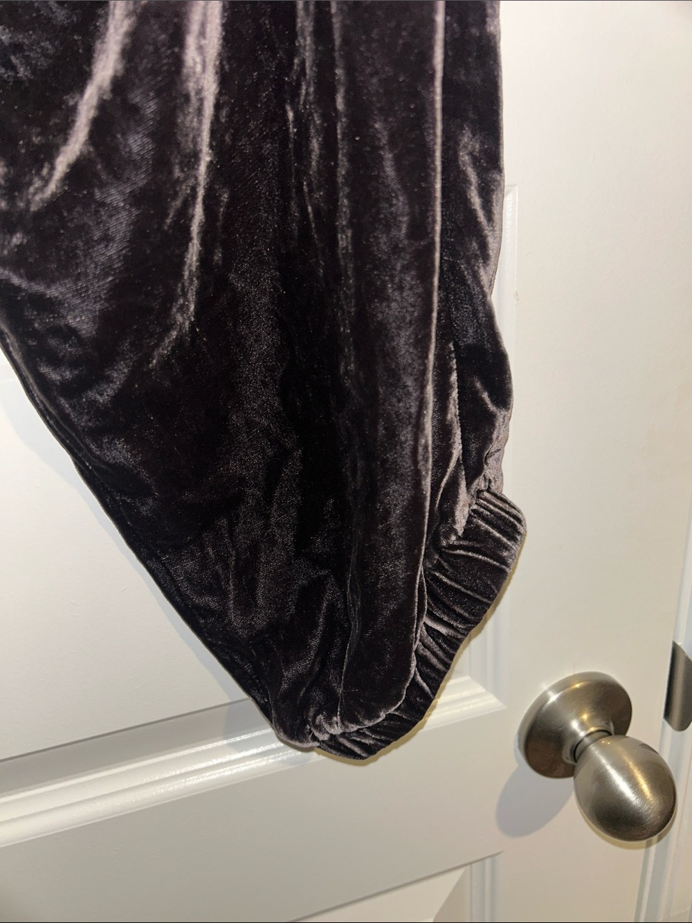 Velvet Grey/Purple Pants - Picture 4 of 7